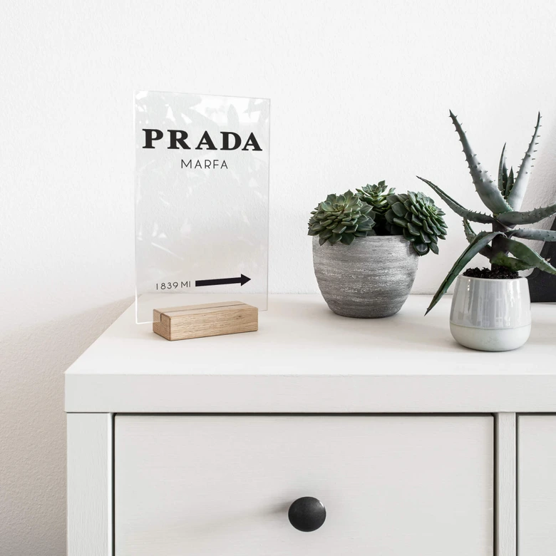 Acrylglas Tafeldecoratie Prada Marfa 