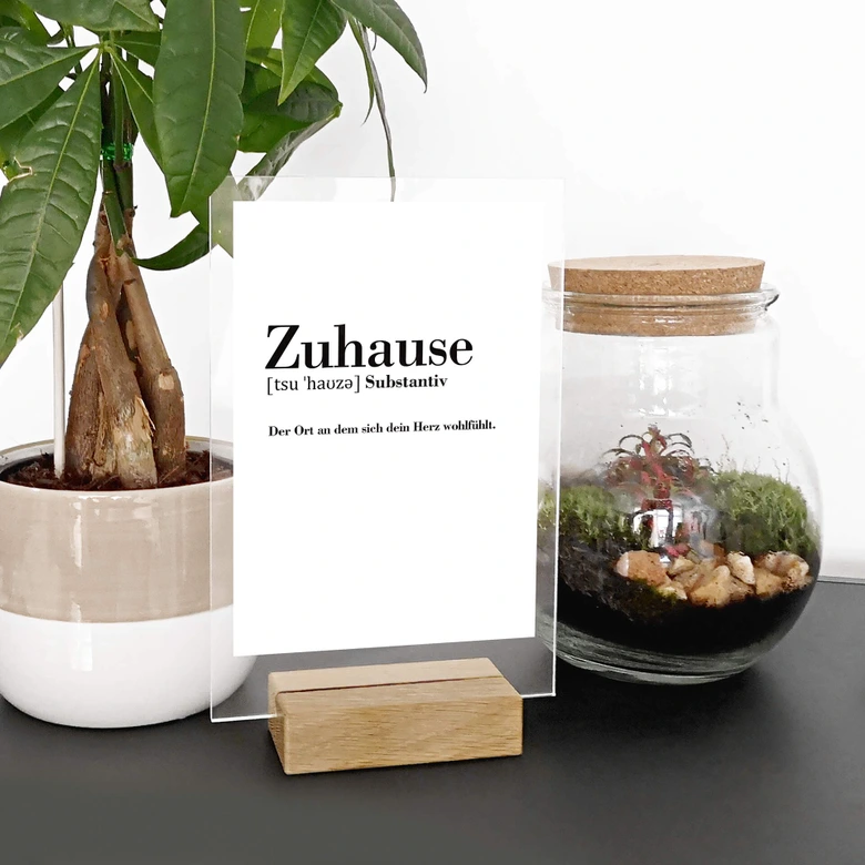 Tischaufsteller Grammatik - Zuhause 