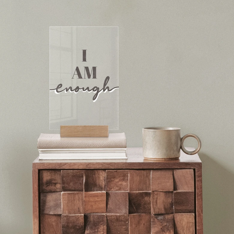 Tischaufsteller I am enough 