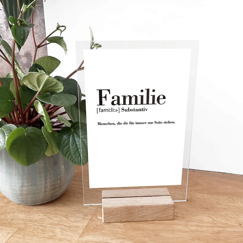 Tischaufsteller Grammatik - Familie 