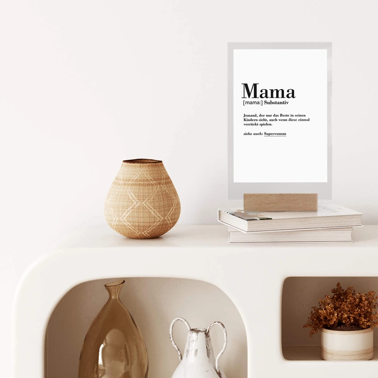 Tischaufsteller Grammatik - Mama 