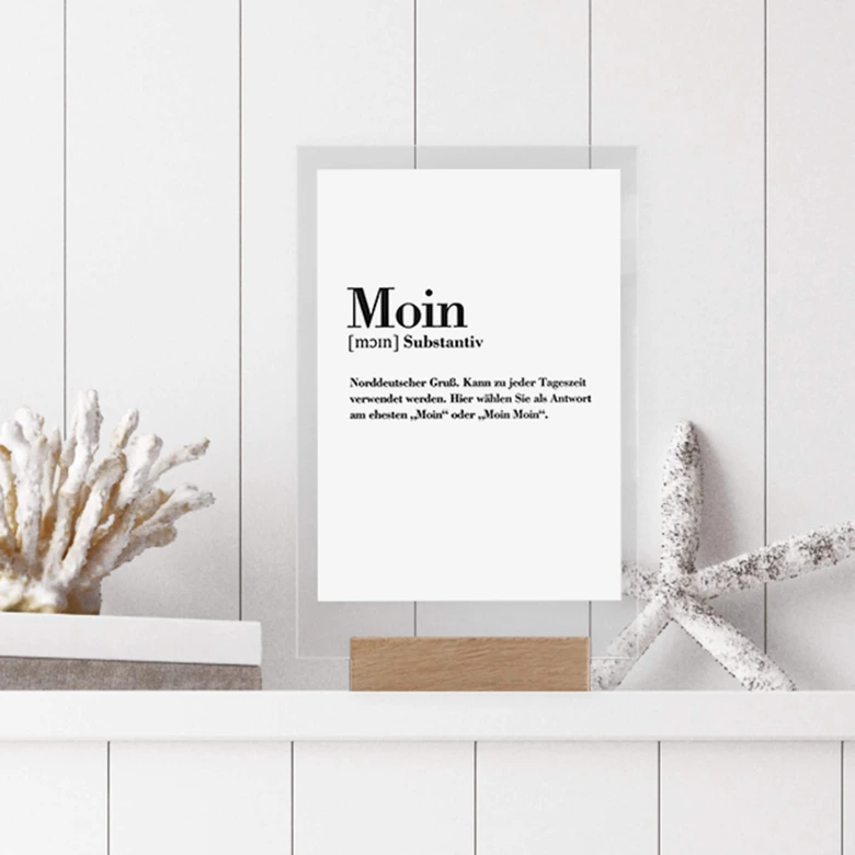Tischaufsteller Grammatik - Moin 
