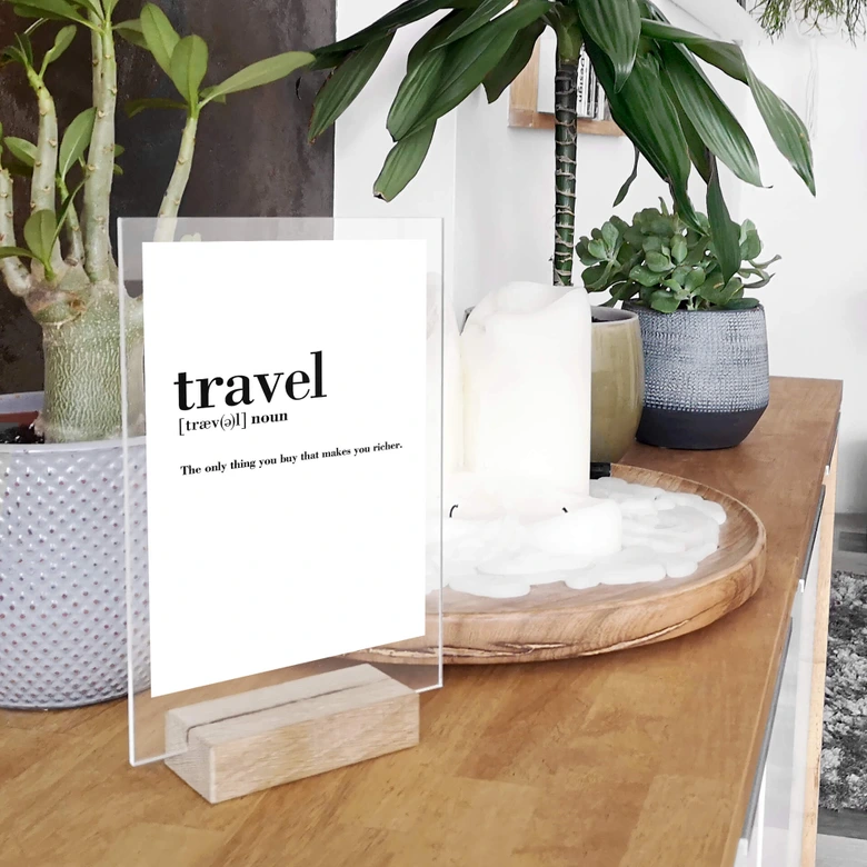 Acrylglas Tafeldecoratie Travel 