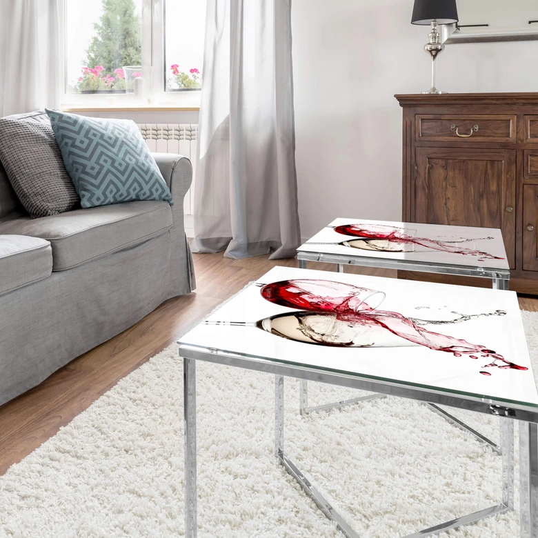 Ripiano in vetro - Bicchieri di vino 