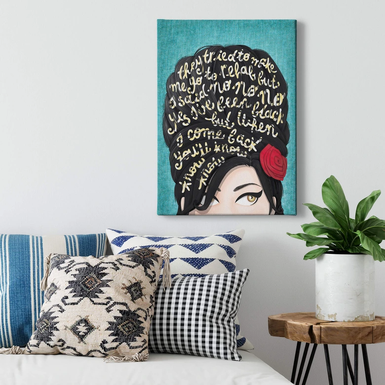 Leinwandbild Tohmé - Amy Winehouse: Rehab 