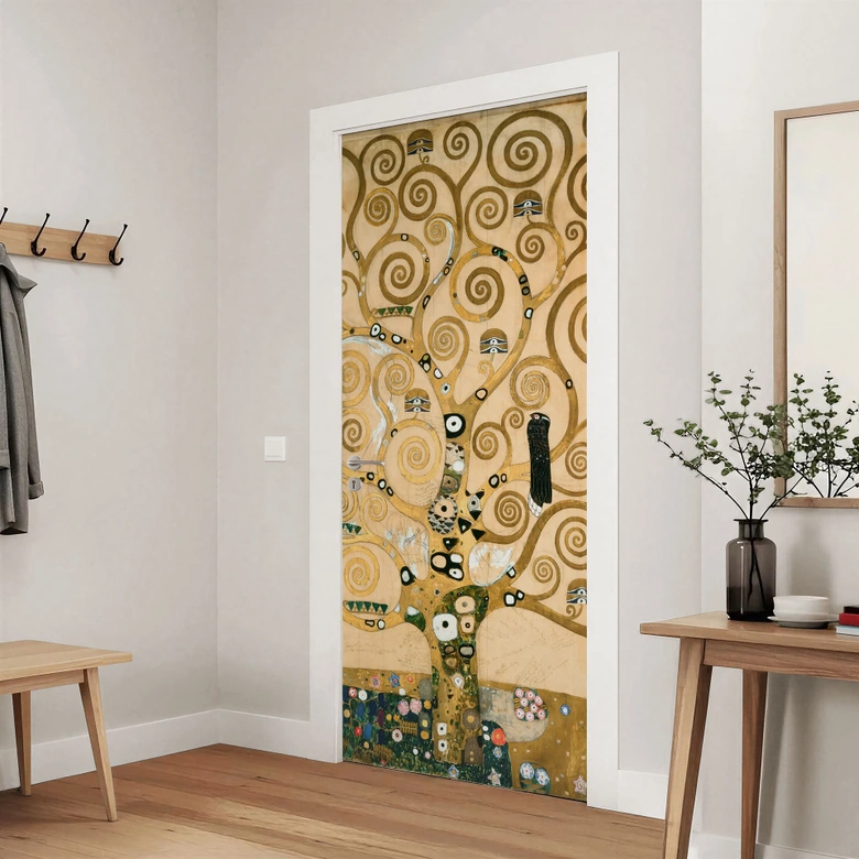Türfolie Der Lebensbaum - Klimt - Selbstklebende Türdeko 