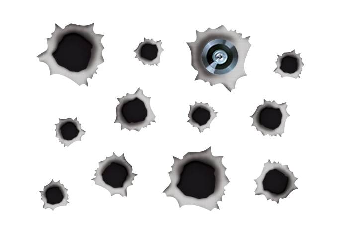 Bullet Holes  (11-parts) Wall sticker 