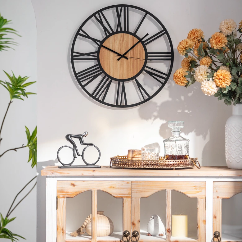 Horloge murale moderne avec chiffres romains Ø40 cm 