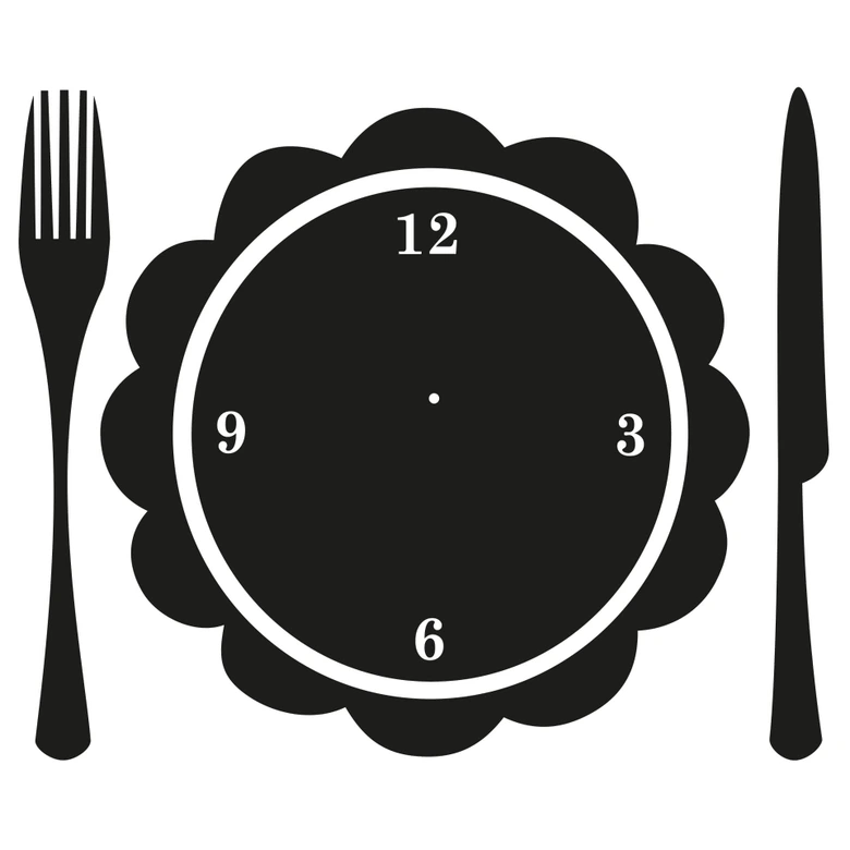 Muursticker Gedekte Tafel + Uurwerk 