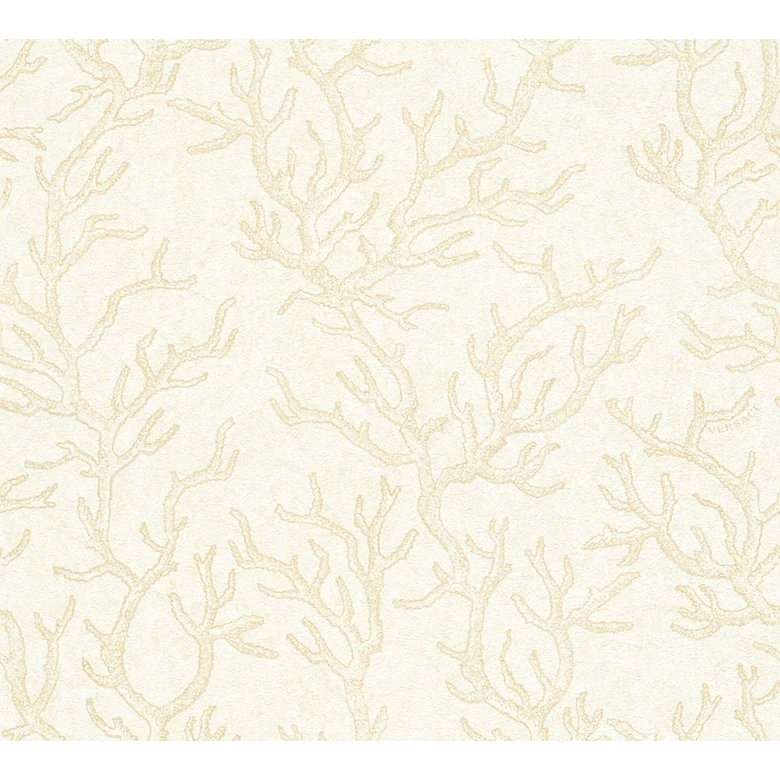Versace Fleecetapet Les Etoiles de la Mer tapet maritim beige, guld, creme 
