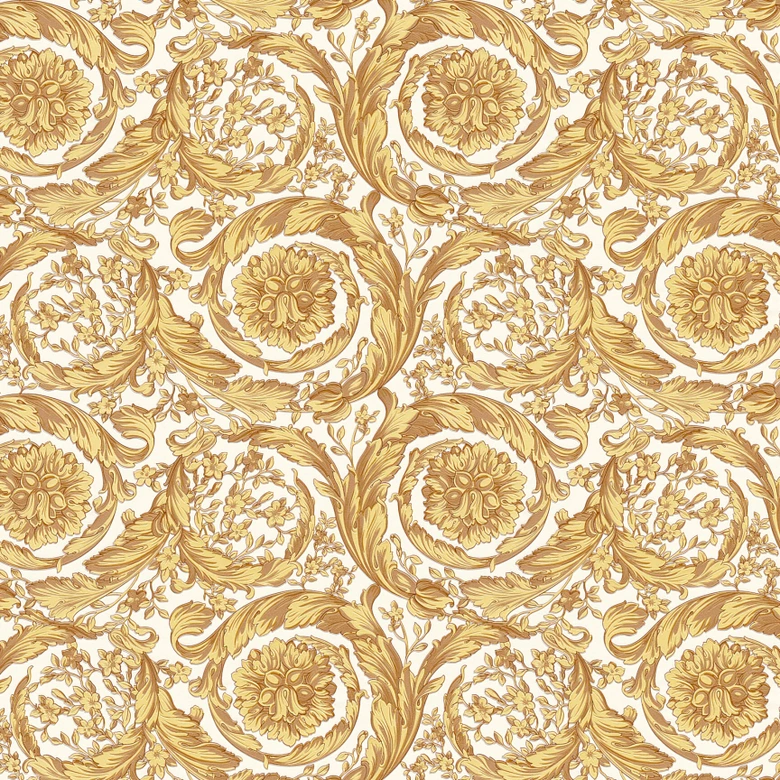Versace Papier peint de designer -  or, Jaune 