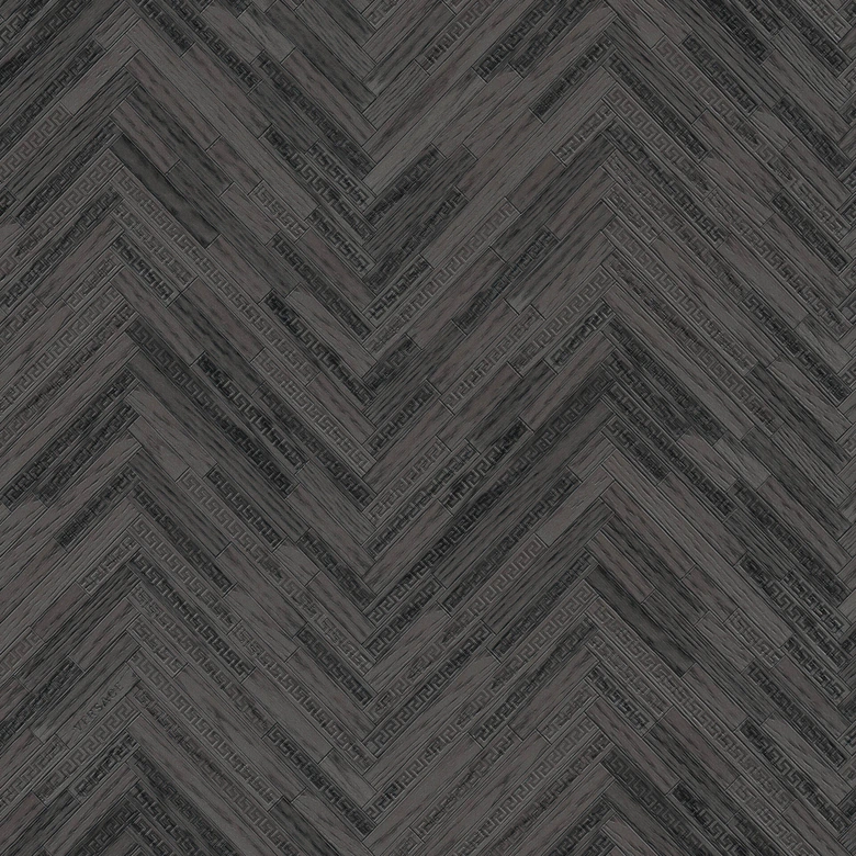 Versace wallpaper Vliestapete Eterno Tapete in Holzoptik grau, schwarz 