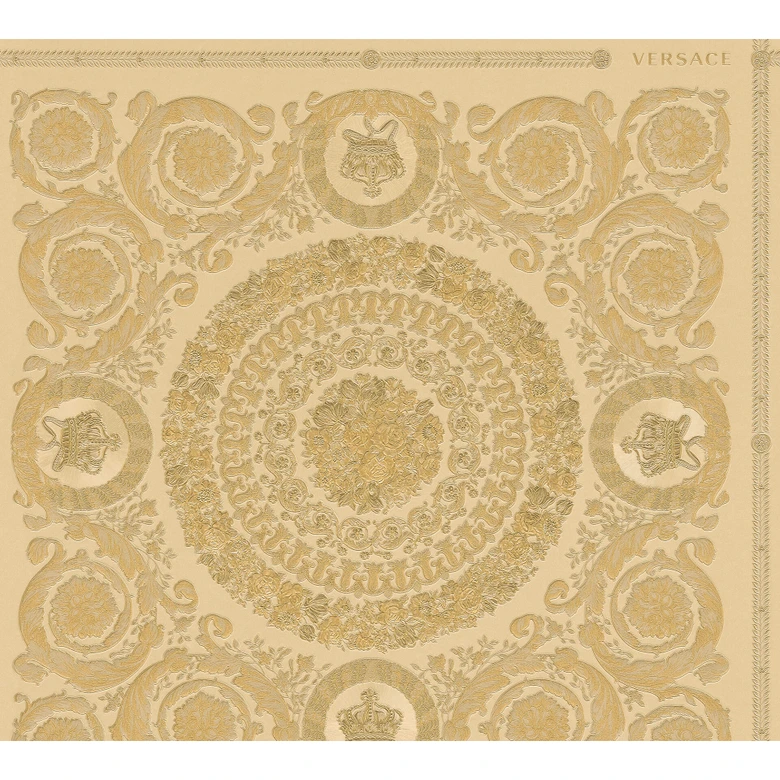Versace wallpaper Vliestapete Heritage Barocktapete mit Ornamenten gold, gelb 