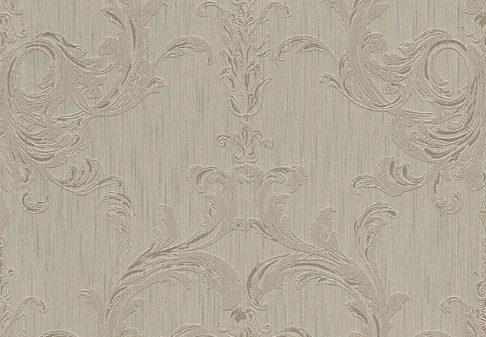 Architects Paper Textiltapete Tessuto Barocktapete mit Ornamenten beige, braun 
