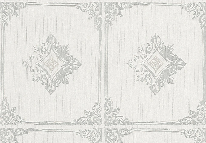 Architects Paper Textiltapete Tessuto Barocktapete mit Ornamenten grau, weiß 