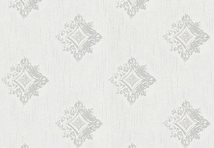 Architects Paper Textiltapete Tessuto Barocktapete mit Ornamenten grau, weiß 