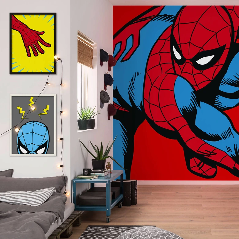 Vlies Fototapete - Marvel PowerUp Spider-Man Watchout - 200 x 250 cm 