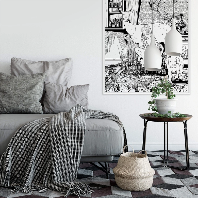 Wallprint Drawstore - In the Livingroom 