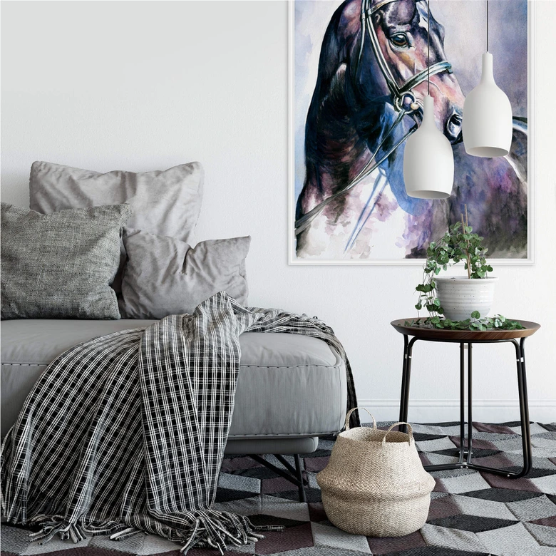 Wallprint W - Aquarell eines Pferdes 