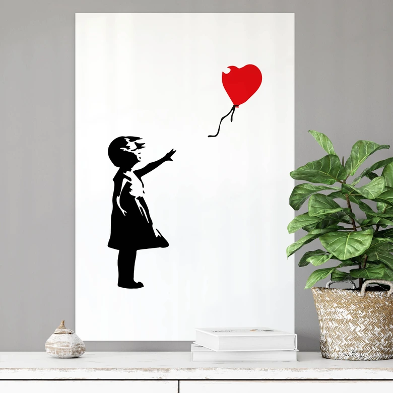 Wallprint Banksy - Girl with the red balloon 