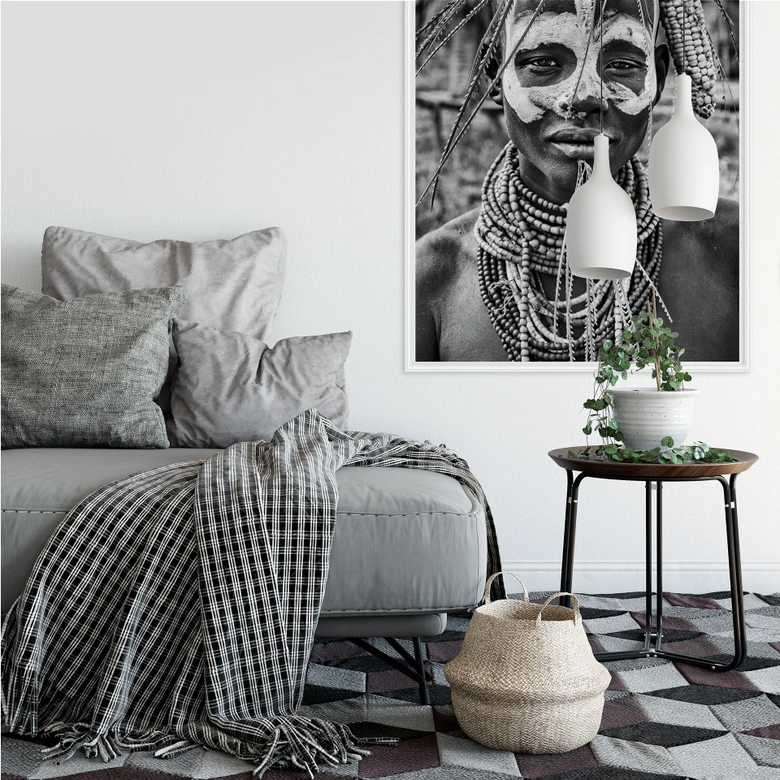 Wallprint Kuesta - Porträt eines äthiopischen Stammes 