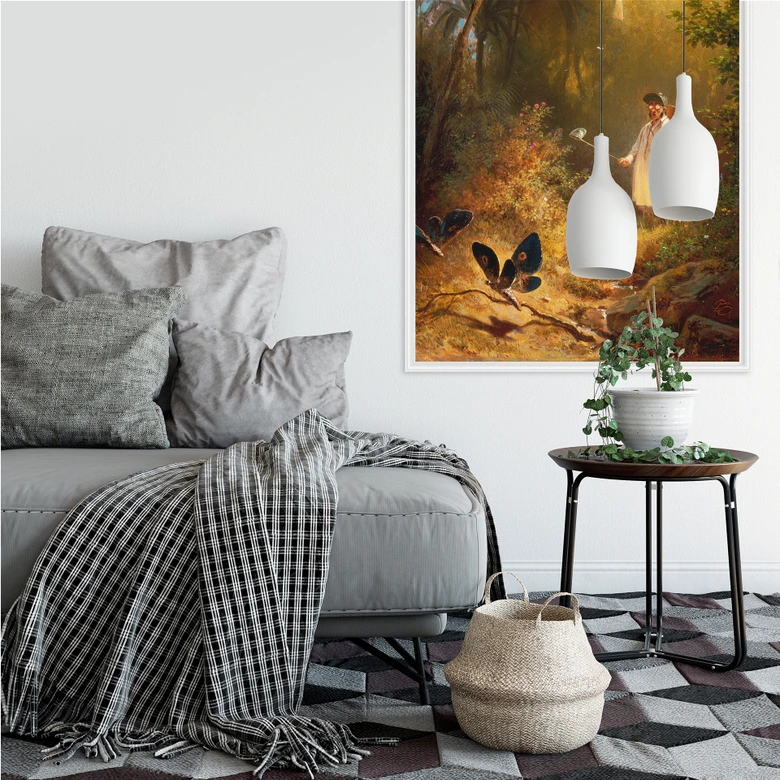 Wallprint - Spitzweg - Der Schmetterlingsfänger 