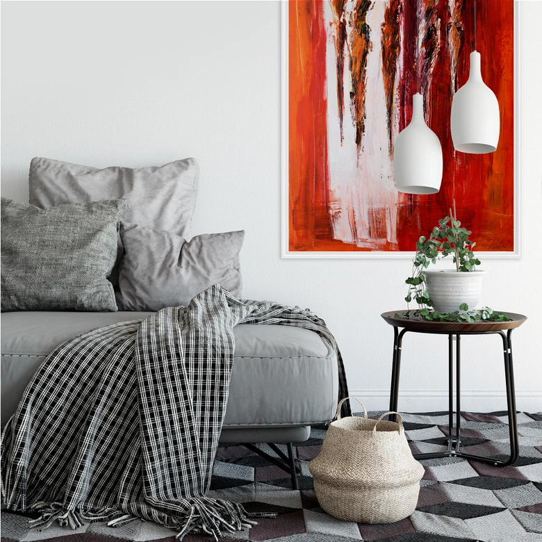 Wallprint - Schüßler - Fünf Figuren in Rot 