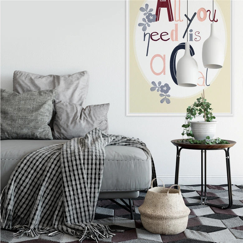Wallprint Loske - All you need is a Cat 