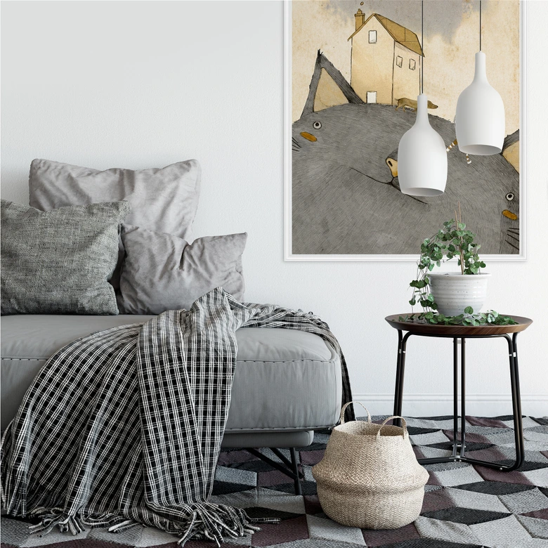 Wallprint Loske - Katzenhaus 