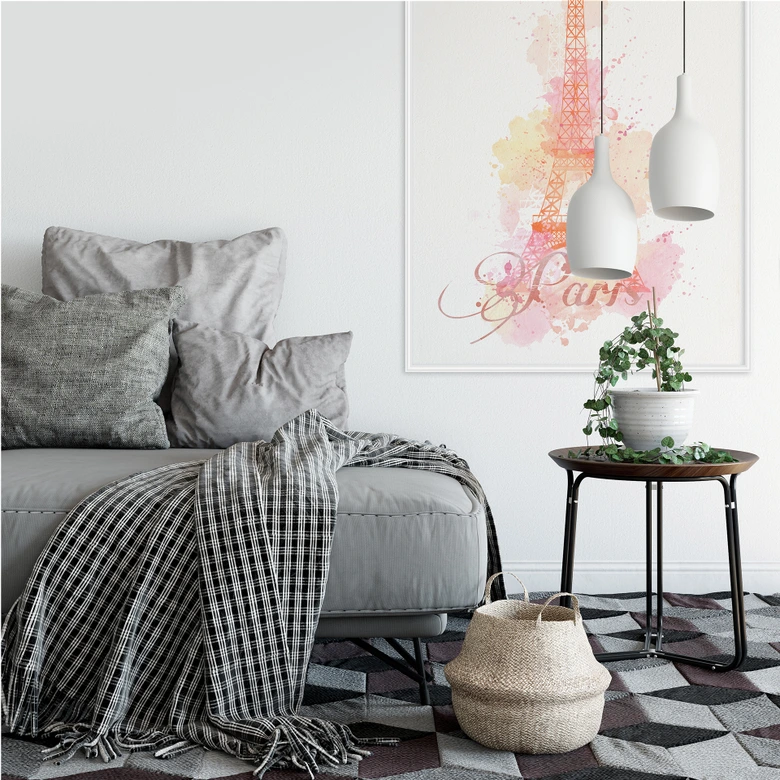 Wallprint La Tour Eiffel Aquarell 