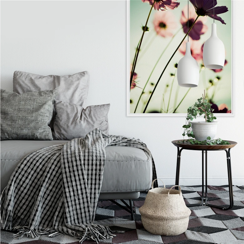 Wallprint - Rosa Kosmeen 