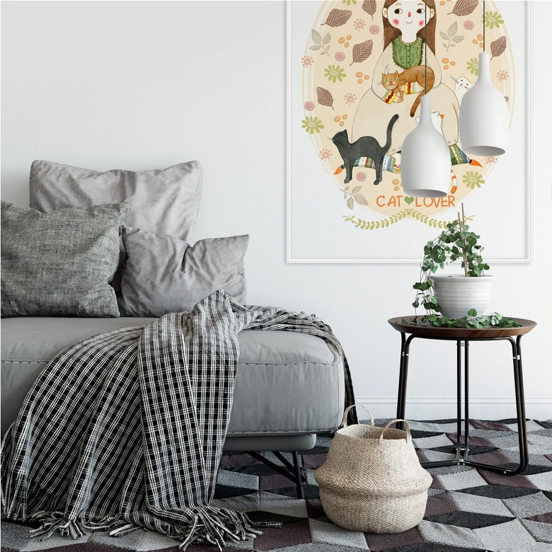 Wallprint Loske - Cat Lover 