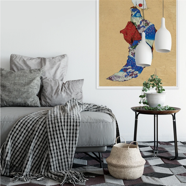 Wallprint Loske - Geisha Kaninchen 01 