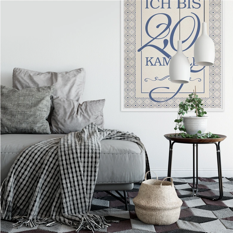 Wallprint Heute sauf ich bis 2,0 Kamille 