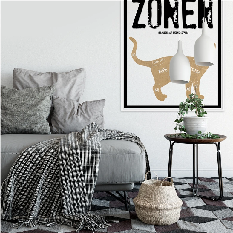 Wallprint Streichelzonen - Katze 