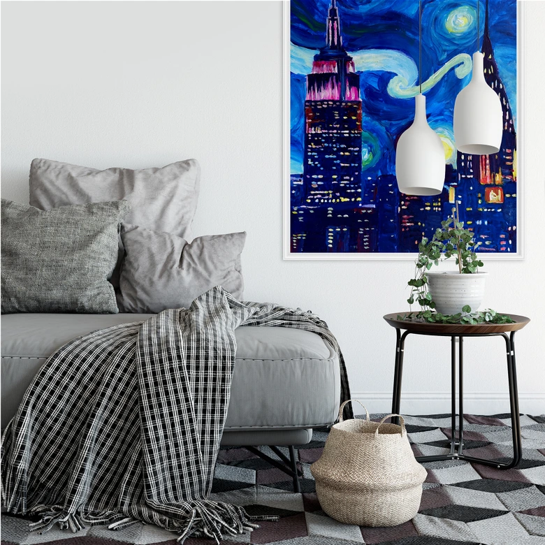 Wallprint Bleichner - New York bei Nacht 