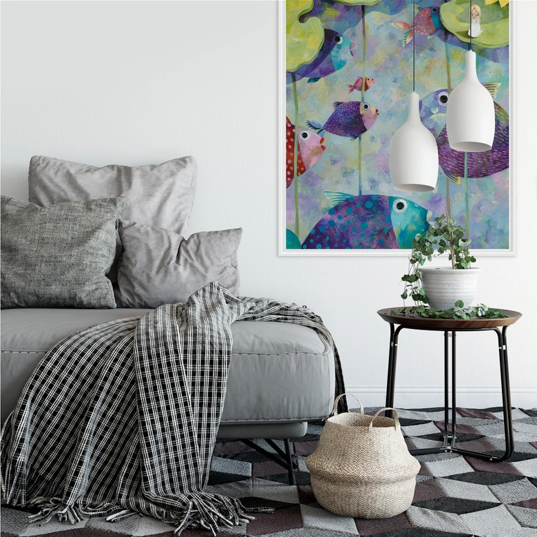 Wallprint Blanz - Gelbe Seerosen 