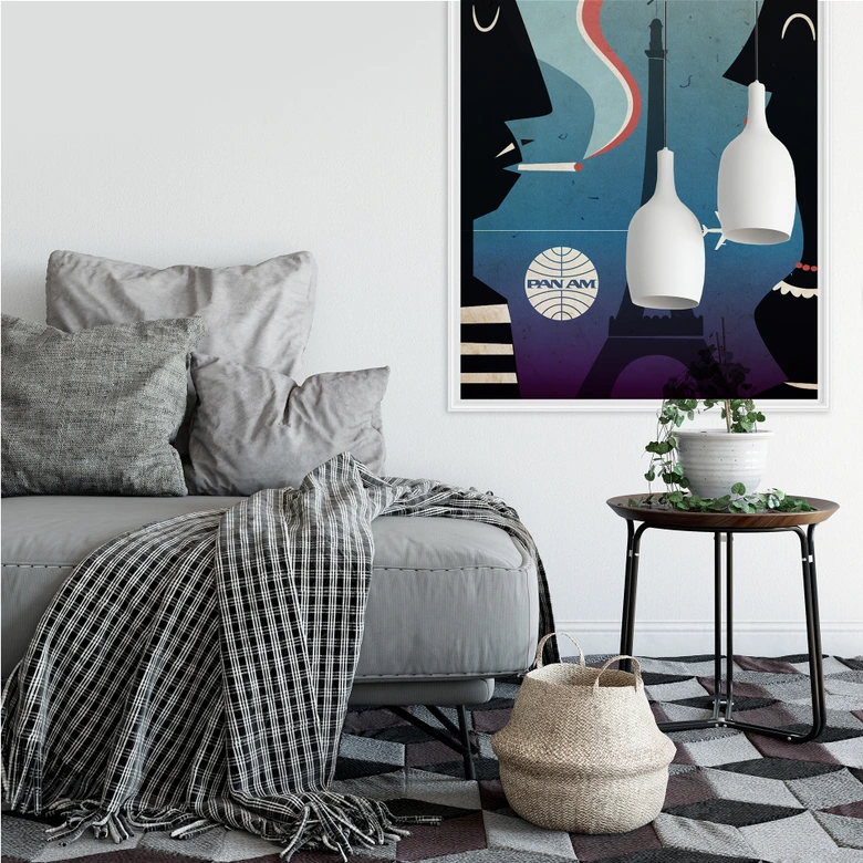 Wallprint PAN AM - Fly to Paris 