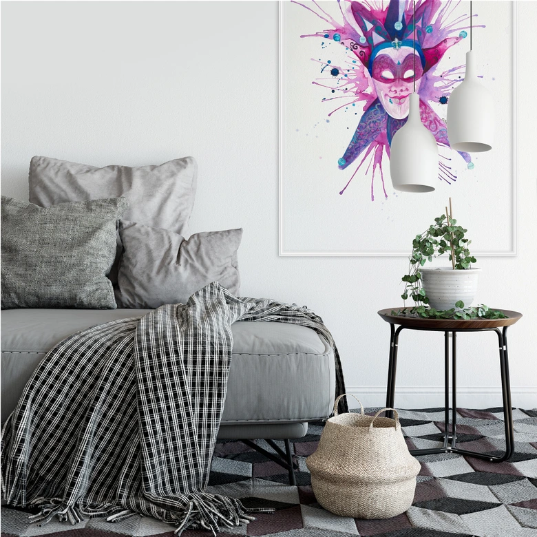 Wallprint Buttafly - Mardi Gras Mask 