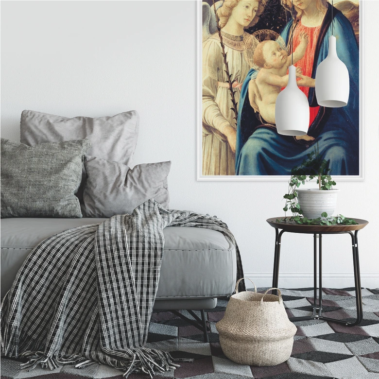 Zelfklevende Poster - Botticelli - Madonna met Kind 