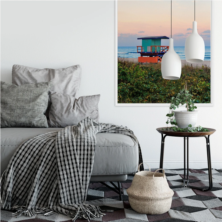Wallprint - Miami Rettungsschwimmerhäuschen 