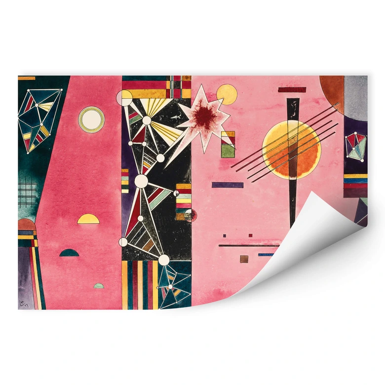 Wallprint Kandinsky - Rosa Rot 