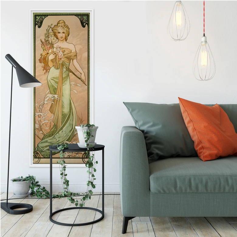 Wallprint Mucha - Jahreszeiten: Der Frühling 