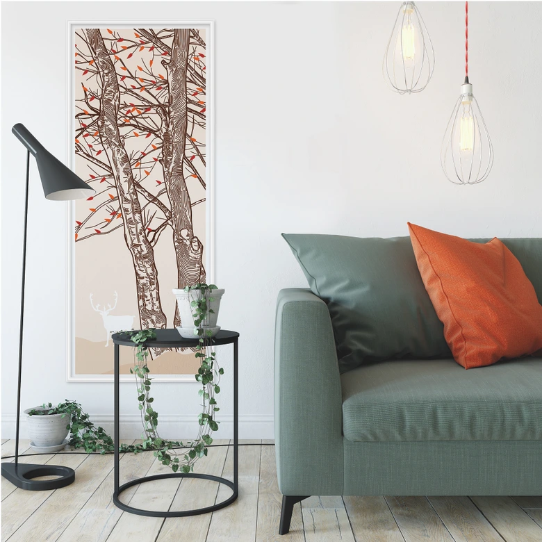 Zelfklevende Poster - Hert in het Bos 