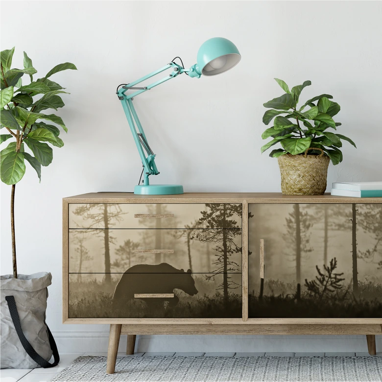 Muurprint Ove Linde - Ochtendnevel 