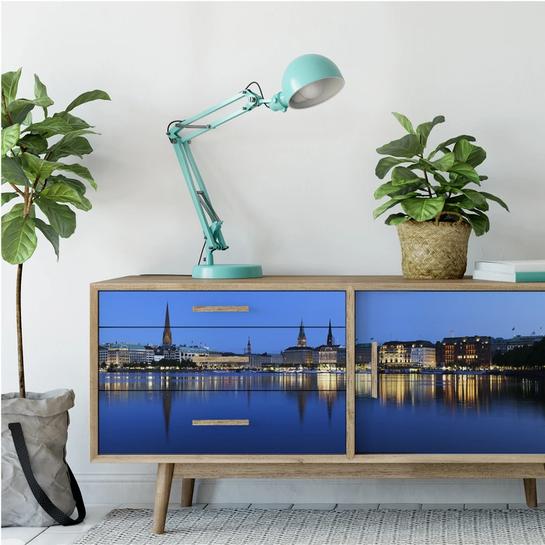 Wallprint - Hamburger Jungfernstieg - Panorama 