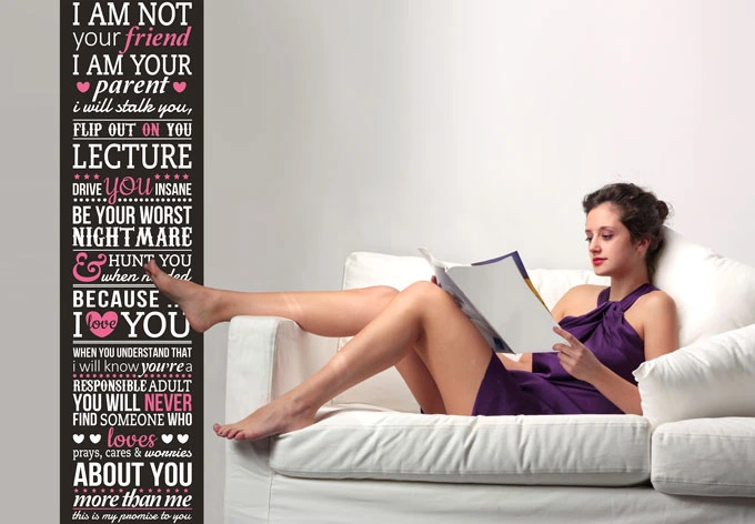 Wallprint - I am not your friend - I am your parent... 2 