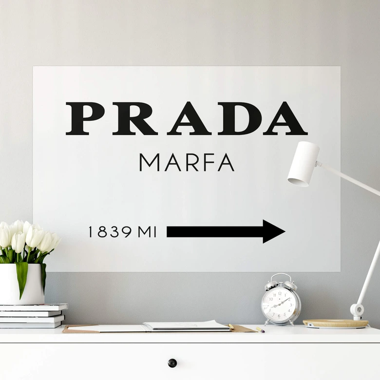 Zelfklevende Poster Prada Marfa 