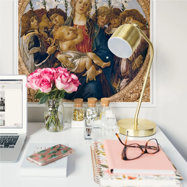 Wallprint W - Botticelli - Maria mit dem Kind undsingenden Engeln 