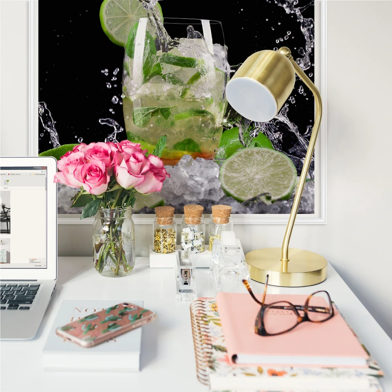 Wallprint - Splashing Mojito - quadratisch 